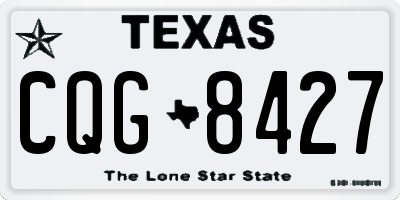 TX license plate CQG8427