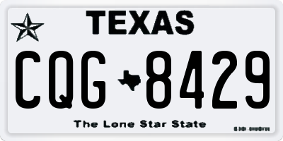 TX license plate CQG8429
