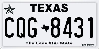 TX license plate CQG8431