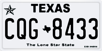 TX license plate CQG8433
