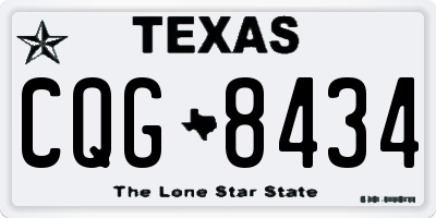 TX license plate CQG8434