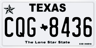 TX license plate CQG8436