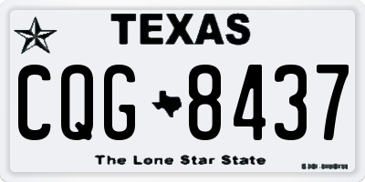 TX license plate CQG8437