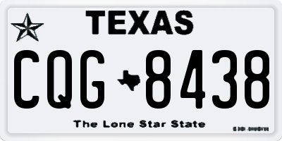 TX license plate CQG8438