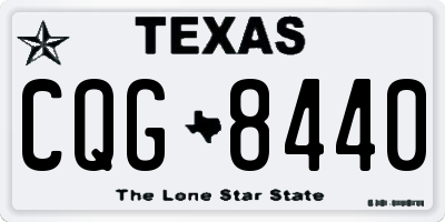 TX license plate CQG8440