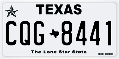 TX license plate CQG8441