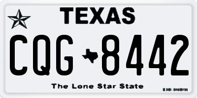 TX license plate CQG8442