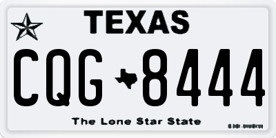 TX license plate CQG8444