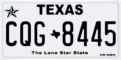 TX license plate CQG8445