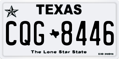 TX license plate CQG8446