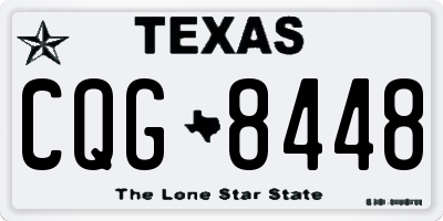 TX license plate CQG8448