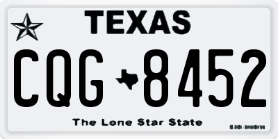 TX license plate CQG8452