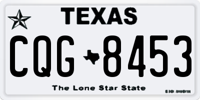 TX license plate CQG8453