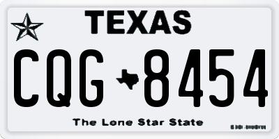 TX license plate CQG8454