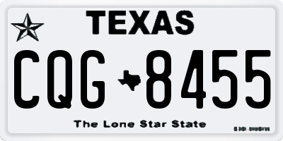 TX license plate CQG8455