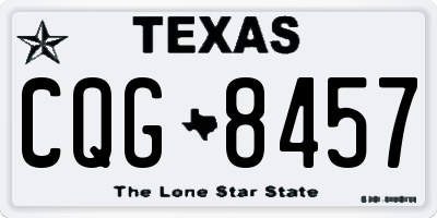 TX license plate CQG8457