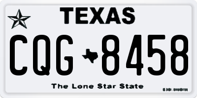 TX license plate CQG8458