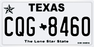 TX license plate CQG8460
