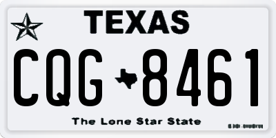 TX license plate CQG8461