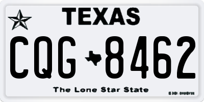 TX license plate CQG8462
