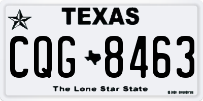 TX license plate CQG8463