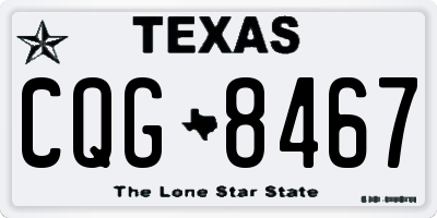 TX license plate CQG8467