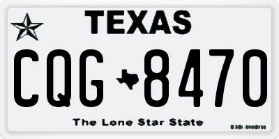TX license plate CQG8470