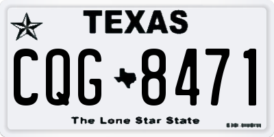 TX license plate CQG8471
