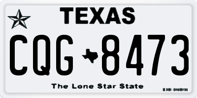 TX license plate CQG8473