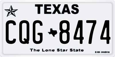 TX license plate CQG8474