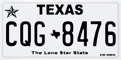 TX license plate CQG8476