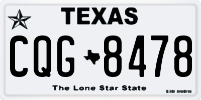 TX license plate CQG8478