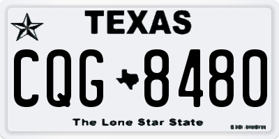 TX license plate CQG8480