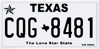 TX license plate CQG8481