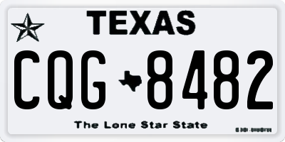 TX license plate CQG8482