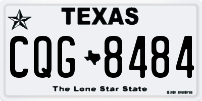 TX license plate CQG8484