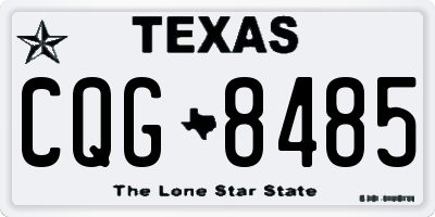 TX license plate CQG8485