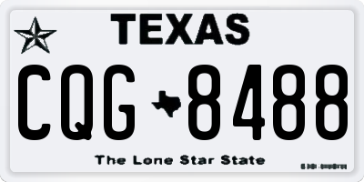 TX license plate CQG8488