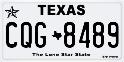 TX license plate CQG8489