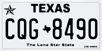 TX license plate CQG8490