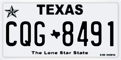 TX license plate CQG8491