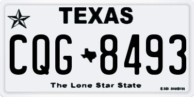 TX license plate CQG8493