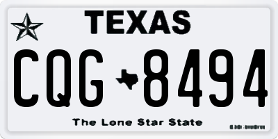 TX license plate CQG8494