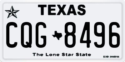 TX license plate CQG8496
