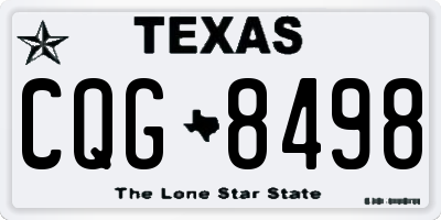 TX license plate CQG8498