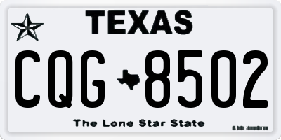 TX license plate CQG8502