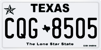 TX license plate CQG8505