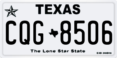 TX license plate CQG8506