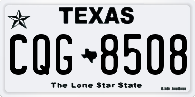 TX license plate CQG8508