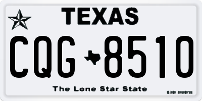 TX license plate CQG8510